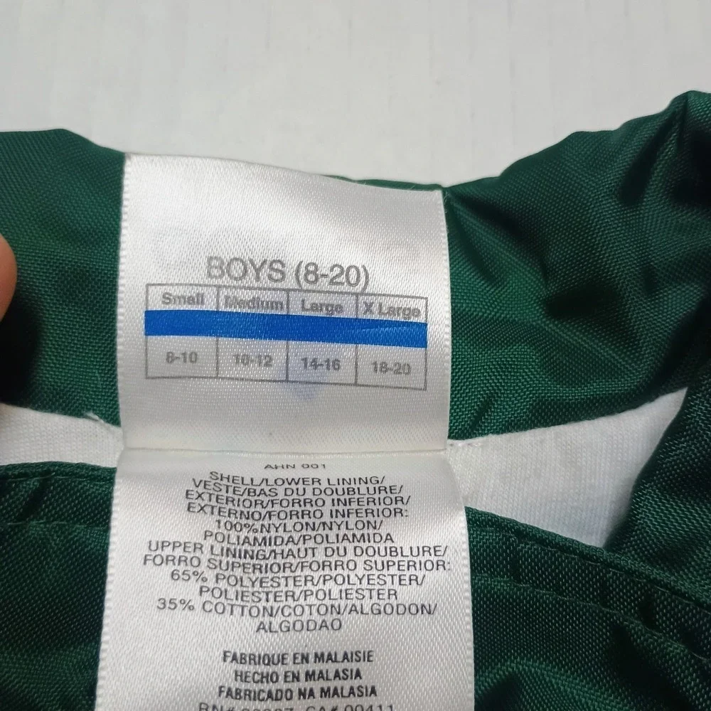 Vtg Y2k 1998 Green Kids Adidas Windbreaker Jacket 10/12 Medium Nwt
